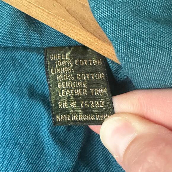 Timberland Weathergear Men's Vintage 1994 Green Canvas Leather Trim Jacket Sz L - Picture 11 of 16